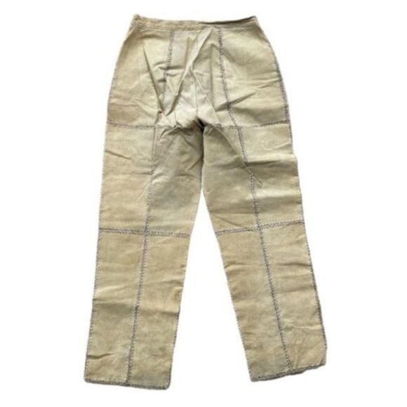 Vintage SMH Leather Suede Pants Camel 16 Pants - Picture 9 of 10